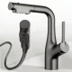 Кухонний змішувач із висувним виливом та поворотом на 360° Faucet CR-8429 Чорний