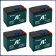 Комплект акумуляторів 4 шт. для електроскутера 6-DZF-12.3​​​​​​​ 12V/12.3Ah