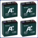 Комплект акумуляторів 4 шт. для електроскутера 6-DZF-20.3 12V/20.3Ah