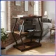 Триярусний приставний столик 65х29.5х61см з металевим каркасом AD-B27