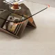 Журнальний столик 100х60х33 см зі скляною стільницею AD-B25