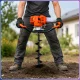 Бензиновий мотобур із двотактним двигуном та буром 80см Earth Auger 52СС