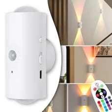 Настінний LED-світильник з датчиком руху та RGB-підсвічуванням NS-01