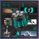 Акумуляторна електробритва з 6 плаваючими головками та LED-дисплеєм VGR V-373
