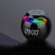 Музична колонка Bluetooth з годинником, радіо та RGB підсвічуванням Kimiso KMS-K12 Чорна