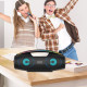 Музична Bluetooth колонка з підсвічуванням та мікрофоном B100 20Вт Чорна