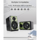 Кольорова бездротова міні-колонка Kisonli T-012 4 Bass Комплект акустики для ПК та ноутбука