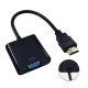 Адаптер HDMI/VGA 12 Кабель-перехідник з цифрового на аналоговий сигнал