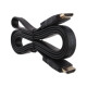 Кабель HDMI на 1.5 м плоский для передачі відеосигналу чорний