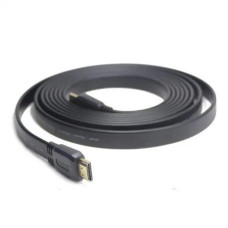 Кабель HDMI 3м плоский Maxkey для підключення відеоапаратури чорний
