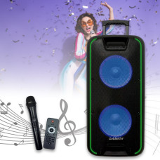 Переносна колонка Bluetooth з двома караоке мікрофонами та пультом Goldteller GT-6067