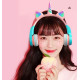 Бездротові Bluetooth навушники з вушками та рогом Однорога Wireless Headphone CXT 8M Навушники з карткою пам'яті