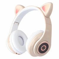 Навушники бездротові Bluetooth зі котячими вушками, що світяться Wireless Headphone CXT-B39