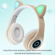 Навушники бездротові Bluetooth зі котячими вушками, що світяться Wireless Headphone CXT-B39