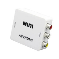 Міні конвертер HDMI to AV P42  тюльпан переходник Адаптер 1080p з живленням