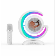 Настільна лампа Нічник з бездротовою Bluetooth колонкою з одним мікрофоном Lightshow Білий