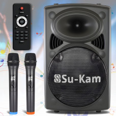 Портативна колонка з пультом ДУ і двома мікрофонами Su-Kam BT 150D