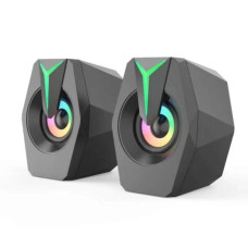 Настільні колонки комп'ютерні c RGB підсвічуванням MUSIC DJ K8 Mini Компактні колонки з гарним звуком