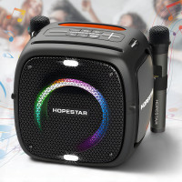 Акустична колонка з підсвічуванням та двома мікрофонами HOPESTAR PARTY ONE
