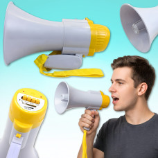 Ручний гучномовець з режимом сирени та відтворенням запису Megaphone HW-8C 10W