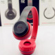 Бездротові навушники Bluetooth з мікрофоном microSD FM HEADSET P47 Акумуляторні навушники Сіро-червоні