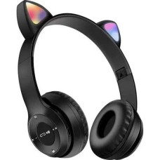 Бездротові накладні Bluetooth навушники з мікрофоном Y08 CAT Навушники з вушками та підсвічуванням