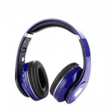 Бездротові Bluetooth навушники накладні з мікрофоном TM-003S Акумуляторні навушники Сині