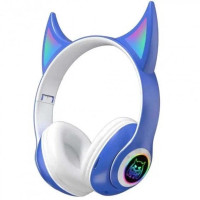 Бездротові накладні Bluetooth навушники з мікрофоном CAT STN-25 Навушники з котячими вушками та підсвічуванням