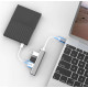 Хаб USB Type-C на 4 USB 3.0 Silver Концентратор для підключення 4 USB