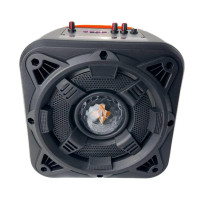 Портативна бездротова Bluetooth колонка-валіза LP-813 Колонка зі підсвічуванням пультом та мікрофоном