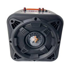 Портативна бездротова Bluetooth колонка-валіза LP-813 Колонка зі підсвічуванням пультом та мікрофоном