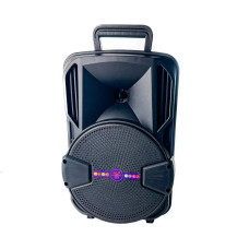 Портативна бездротова Bluetooth колонка-валіза LP-801 Колонка зі підсвічуванням пультом та мікрофоном