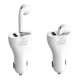 Навушник у боксі R із зарядним для airpods USB та від прикурювача авто Бездротова bluetooth блютуз гарнітура