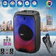 Потужна акустична система RX-8150 10W 3000mAh з RGB підсвіткою дротовим мікрофоном і пультом ДУ