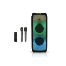 Портативна бездротова Bluetooth колонка ZXX-5510 120Вт Колонка зі підсвічуванням пультом та 2 мікрофонами