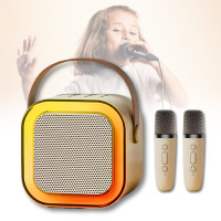 Портативна бездротова Bluetooth колонка K12 з 2 мікрофонами та підсвічуванням