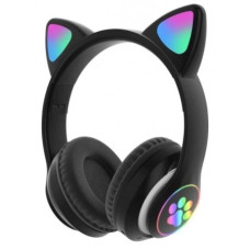 Дитячі бездротові накладні Bluetooth навушники JST-28 Навушники з котячими вушками та підсвічуванням