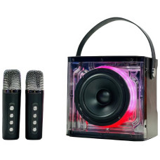 Портативна акустична система з 2 караоке мікрофонами Porterhot A99 Bluetooth колонка RGB з підсвічуванням