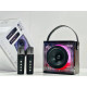 Портативна акустична система з 2 караоке мікрофонами Porterhot A99 Bluetooth колонка RGB з підсвічуванням