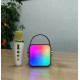 Портативна Bluetooth колонка з мікрофоном караоке Music With Karaoke Біла Колонка RGB з підсвічуванням
