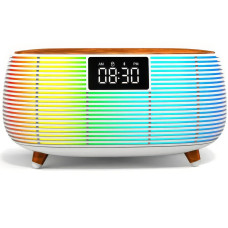 Портативна Bluetooth колонка з годинником та бездротовою зарядкою NSP0384 Стильна Bluetooth колонка з підсвічуванням