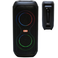 Портативна Bluetooth колонка з мікрофоном та світломузикою BT-2425 Активна підлогова Bluetooth колонка