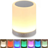 Портативна бездротова Bluetooth колонка-нічник з RGB підсвічуванням та сенсорним керуванням EL-543-33 Біла