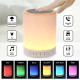 Портативна бездротова Bluetooth колонка-нічник з RGB підсвічуванням та сенсорним керуванням EL-543-33 Біла