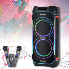Переносна колонка на коліщатках з 2 мікрофонами та пультом ZXX-5520 100Вт Bluetooth