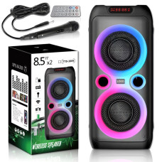 Колонка Bluetooth  TTD-2809 20Вт з караоке мікрофоном та пультом управління та підсвічуванням