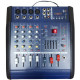 Активний 4-канальний аудіо мікшер підсилювач звуку з Bluetooth Mixer BT 4200D 4CH