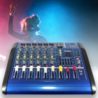 Підсилювач звуку 7 канальний аудіо мікшер з Bluetooth Mixer BT 6300D