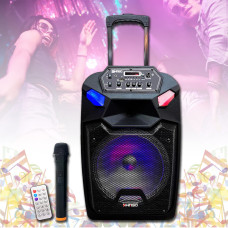 Бездротова Bluetooth колонка з мікрофоном, пультом та світломузикою Kimiso QS-627 12