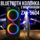 Переносна акумуляторна Bluetooth колонка з LED RGB підсвічуванням та мікрофоном ZXX-5504 1000Вт